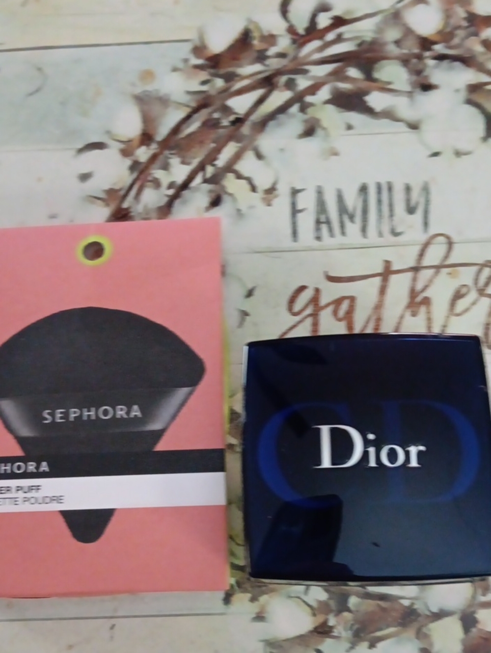 Dior Powder And Sephora Powder Puff